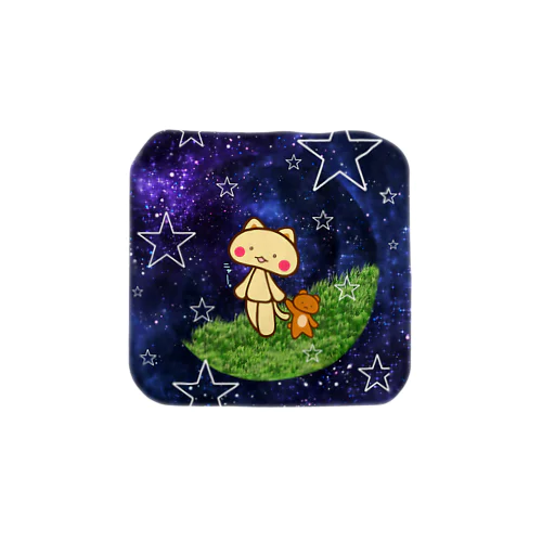 星空を散歩するネコ☆ Towel Handkerchief