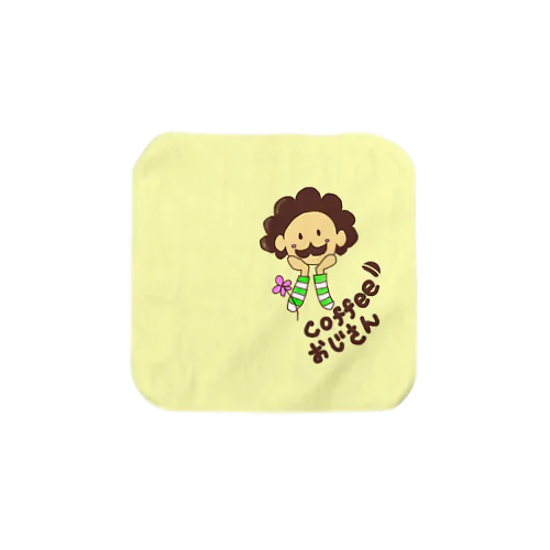 コーヒー豆おじさん☕️タオルハンカチ Towel Handkerchief