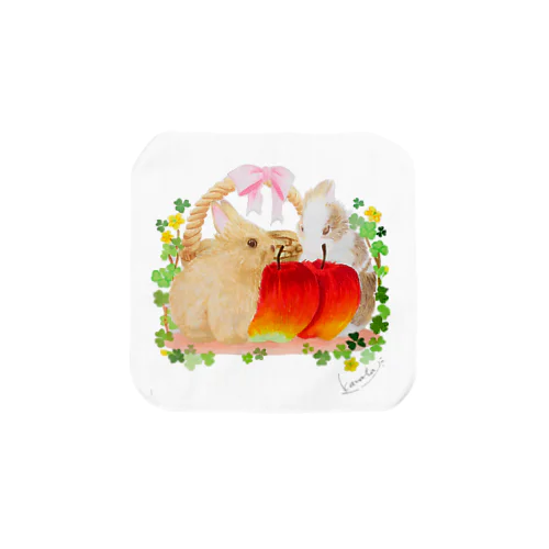 うさぎとりんご🍎 タオルハンカチ