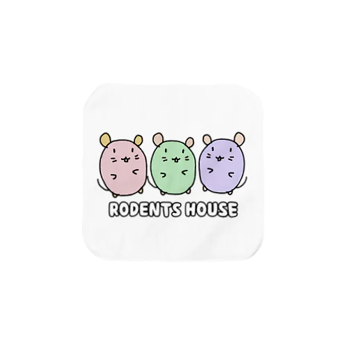 29色🌈RODENTS HOUSE🐹🐭げっしLOVE タオルハンカチ