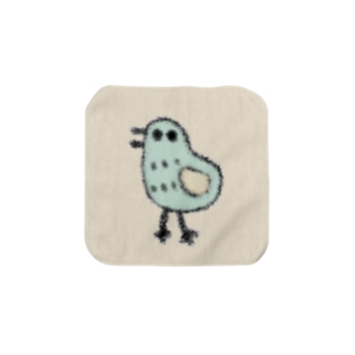 みどりのトリ(ミルクティー) Towel Handkerchief