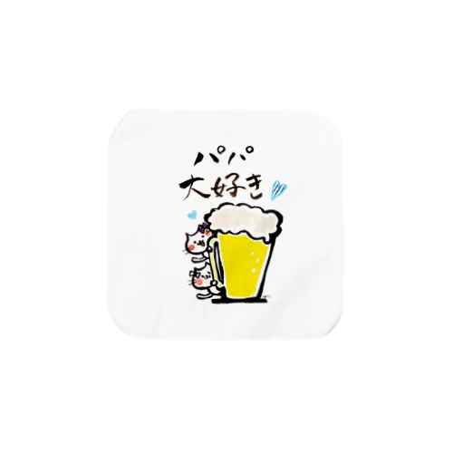 こねことビール タオルハンカチ