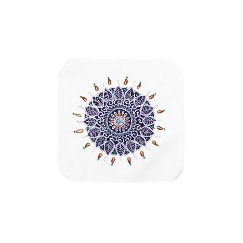 アラベスク刺繡 ✸ ホワイト タオルハンカチ