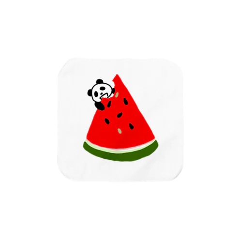 スイカ★パンダ Watermelon Panda タオルハンカチ