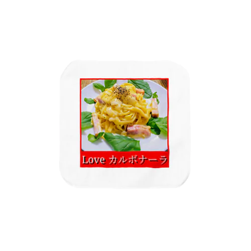 Love カルボナーラ Towel Handkerchief