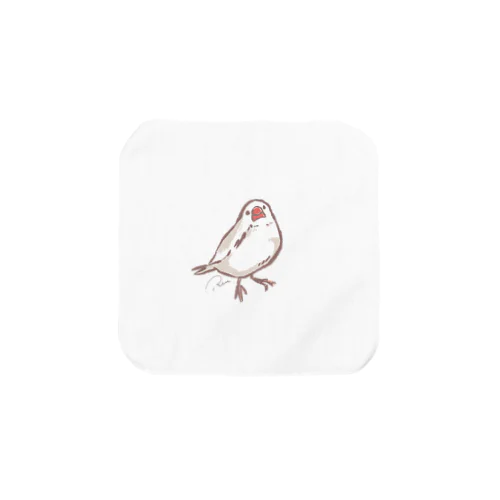 首かしげ文鳥 Towel Handkerchief