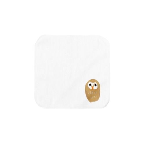 フクロウ（茶） Towel Handkerchief