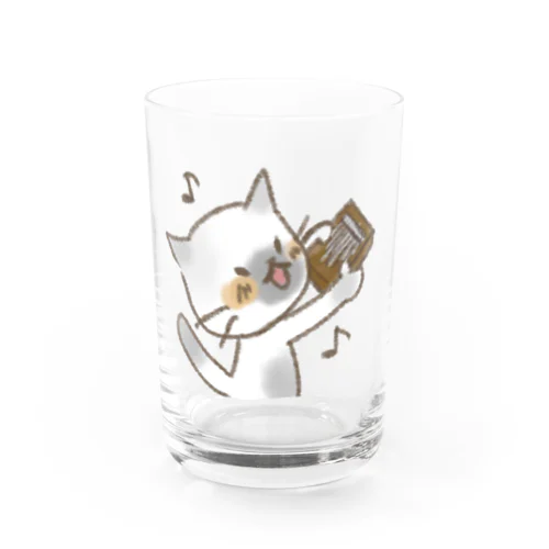 わいわいカリンバにゃんこ Water Glass