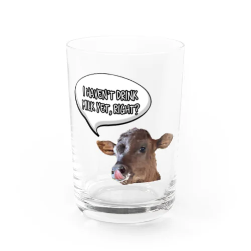 Happy cows♪ 吹き出しver Water Glass
