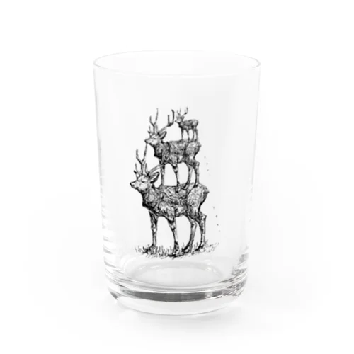 エゾシカ3段重ね Water Glass