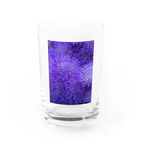 ふわふわ紫色の花 Water Glass