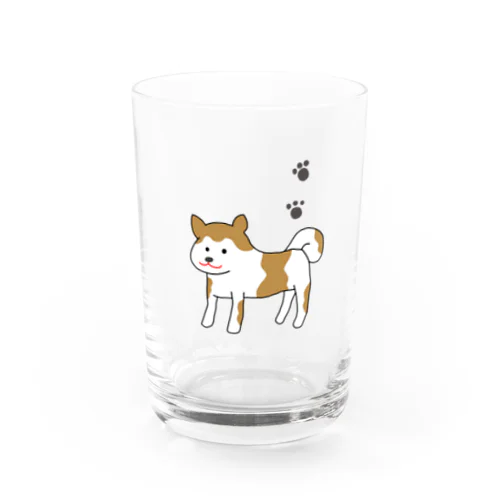 秋田犬　犬丸　あきたいぬ　いぬまる Water Glass