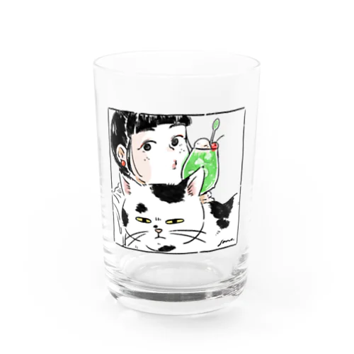 猫とメロンソーダ Water Glass