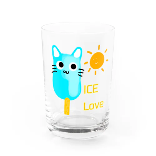 アイスを愛する猫 Water Glass