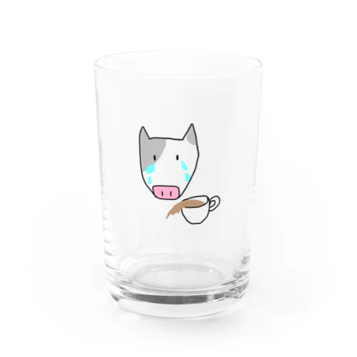 コーヒーこぼした牛 Water Glass