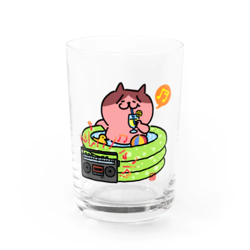 ビニールプールでまったり猫さん。 Water Glass