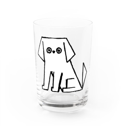 白い犬 Water Glass