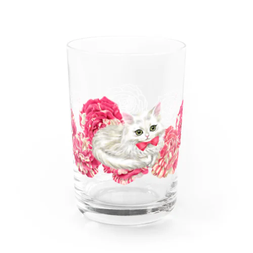 薔薇とチンチラシルバー Water Glass