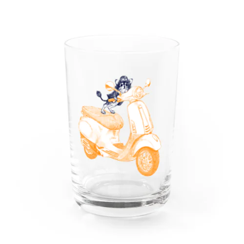 チワワのすっちゃんバイクに乗る Water Glass