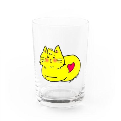黄色い猫さん Water Glass