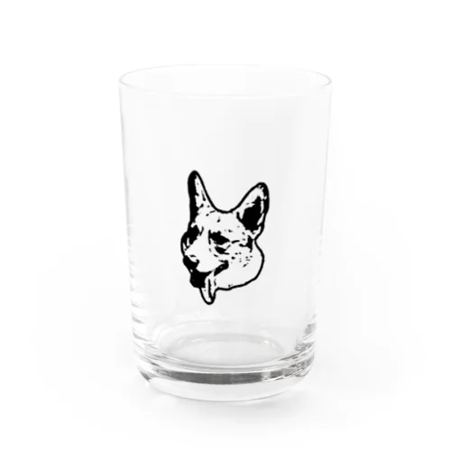 The Easy Corgi　-BLACK Corgi- Water Glass