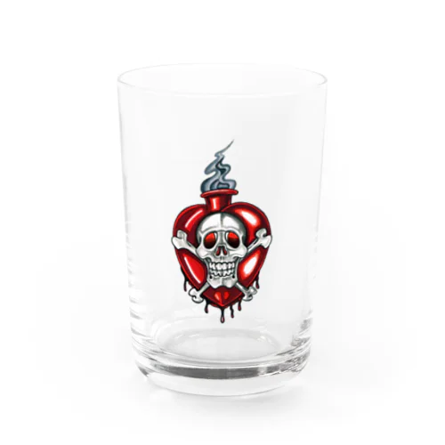 スカルとハート / Skull & Heart Water Glass