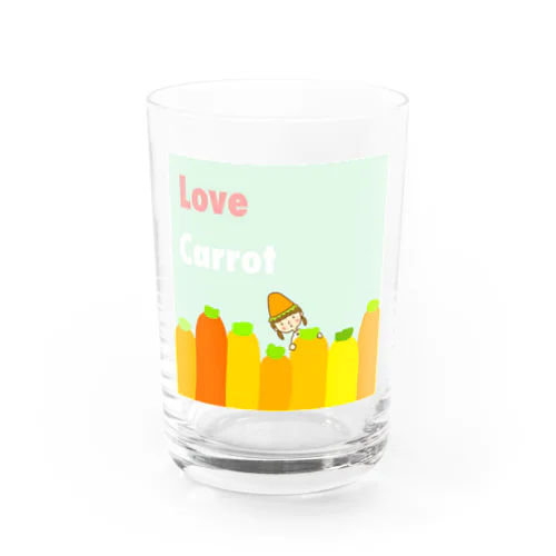 ラブ　carrot ニンジン Water Glass