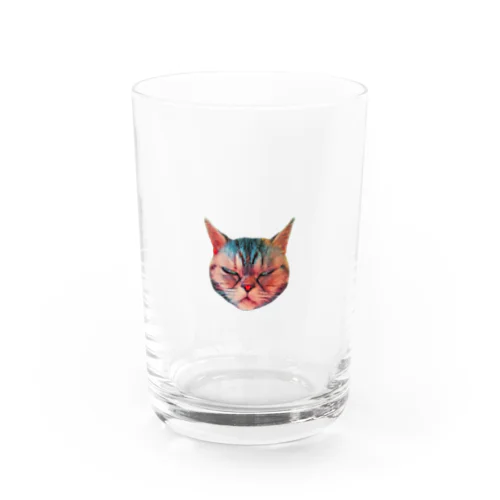 強面にゃんこ Water Glass