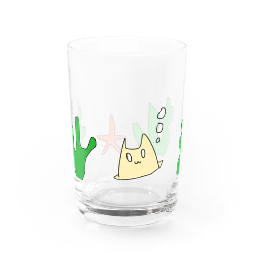 海の中のニャッピー Water Glass