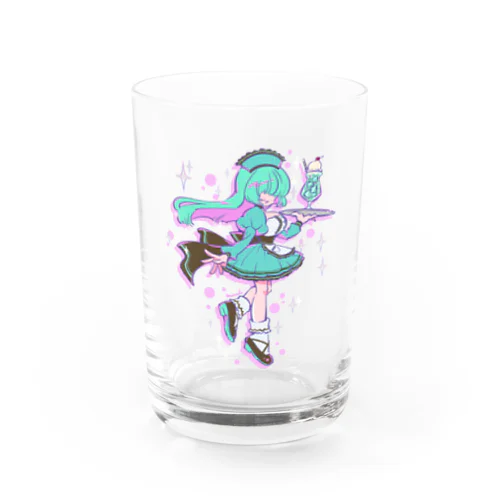 メカクレチョコミントさんとメロンクリームソーダ Water Glass