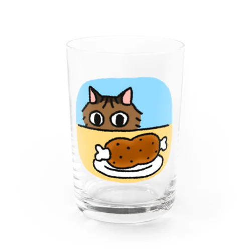 お肉を狙う鯛ちゃん Water Glass