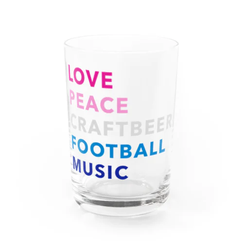 愛と平和とビールとサッカーと音楽 Water Glass