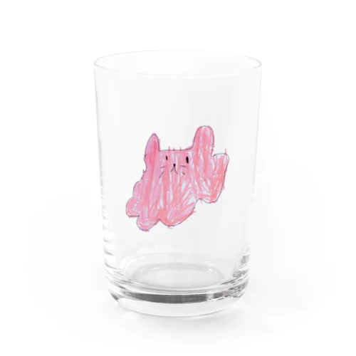 たこねこピンク Water Glass