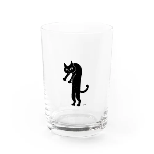 胴長の黒猫さん グラス
