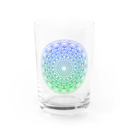 宇宙曼荼羅Green Blue Heart cakra Water Glass