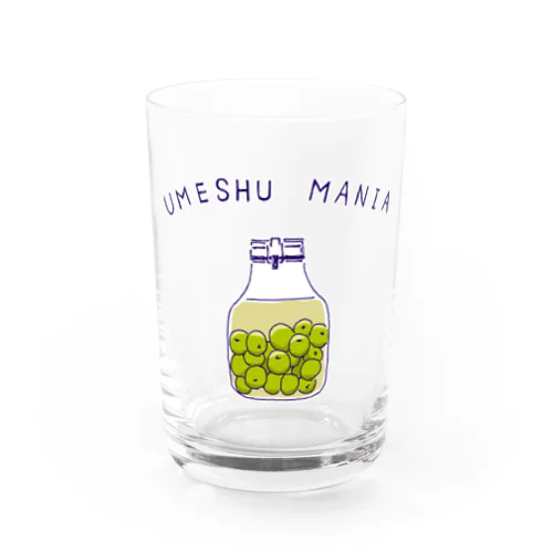 梅酒好きのためのデザイン「梅酒マニア」 Water Glass