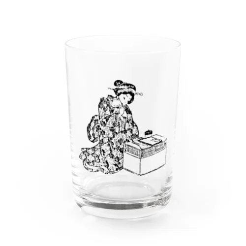 猫を抱く美女 Water Glass