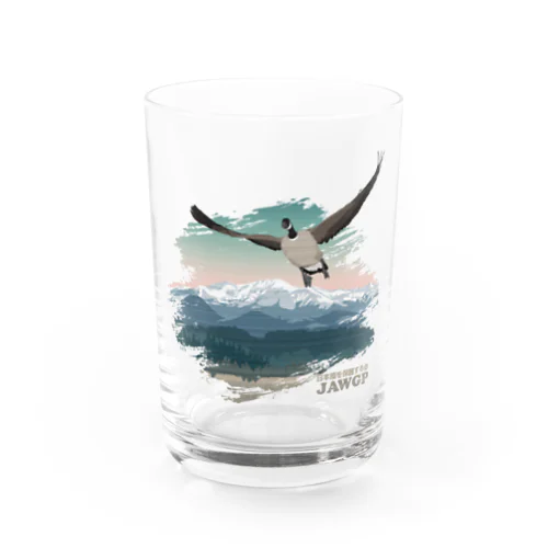 栗駒山とシジュウカラガン（寄付付き） Water Glass