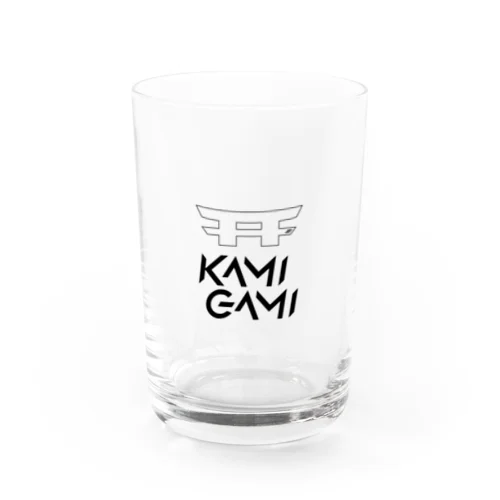 『KAMI-GAMI』logo ブラック Water Glass