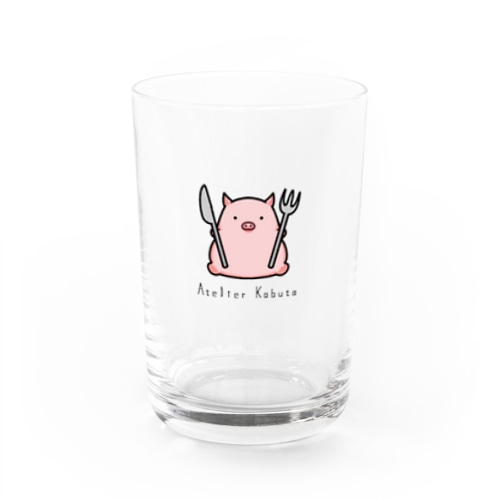 お食事こぶた Water Glass