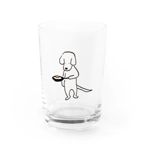 犬の生活シリーズ（目玉焼き焼く） グラス