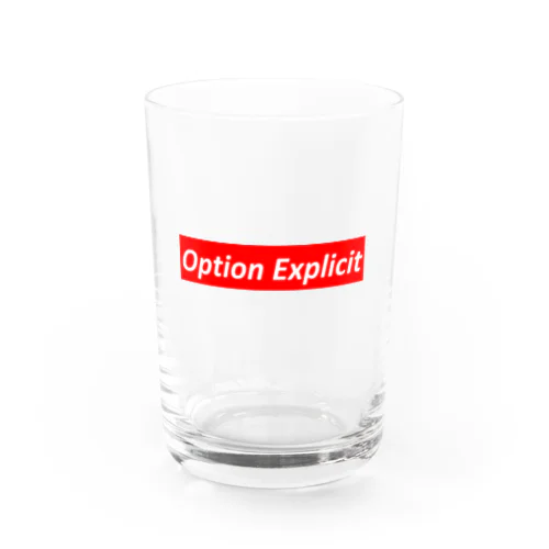 Option Explicit（赤） Water Glass