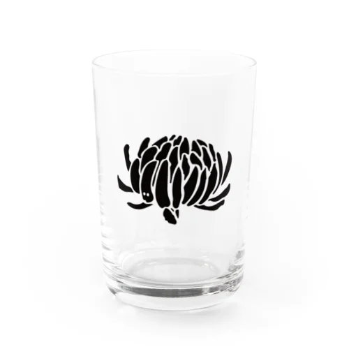 おばけ花（キク）モノクロ Water Glass