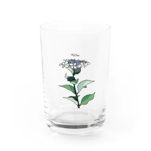 紫陽花とおさかな Water Glass