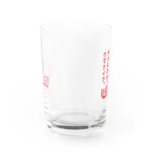 【桜満開】必勝祈願☆左馬のうまナリ Water Glass