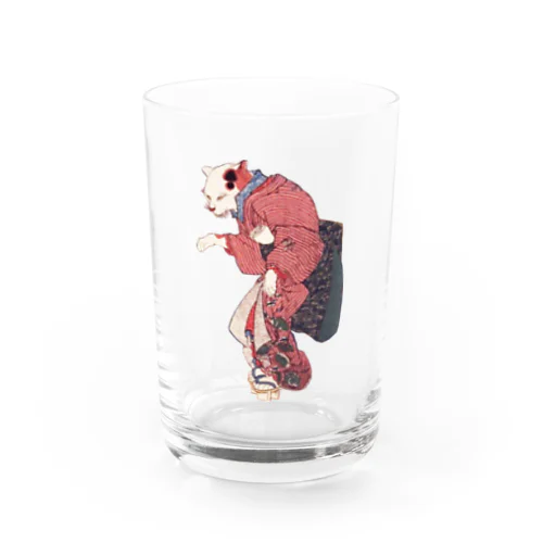 艶やかな芸者猫 Water Glass