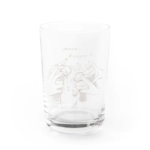 出前館創業者　花蜜幸伸さんのPEACE　KANPAI！プロジェクト Water Glass