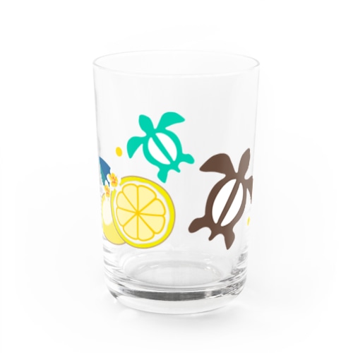 ホヌとレモンのハワイアン Water Glass