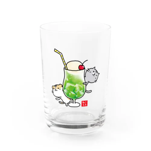 ねころぶ【メロンソーダ】 Water Glass