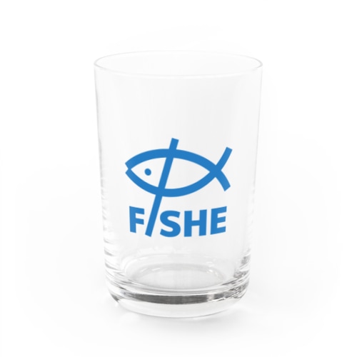 $FISHE Print Blue Water Glass